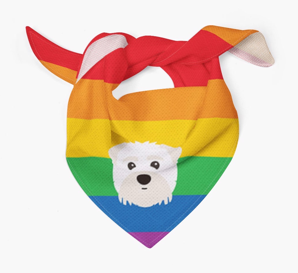 Colourful Rainbow Bandana with {breedFullName} Icon