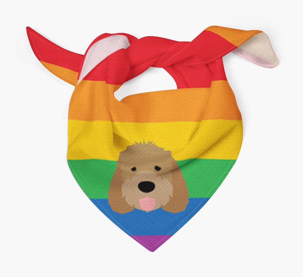 Colourful Rainbow Bandana with {breedFullName} Icon