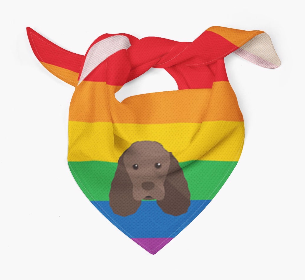Colourful Rainbow Bandana with {breedFullName} Icon
