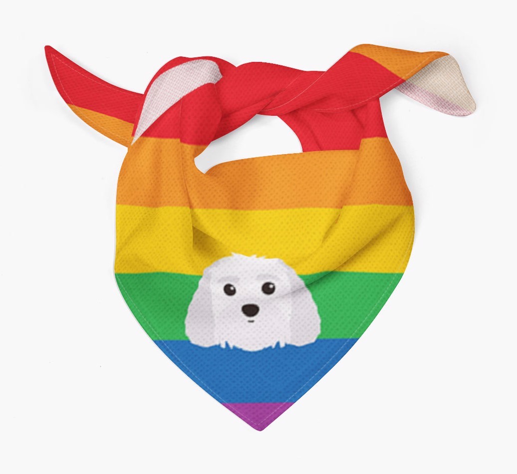 Colourful Rainbow Bandana with {breedFullName} Icon