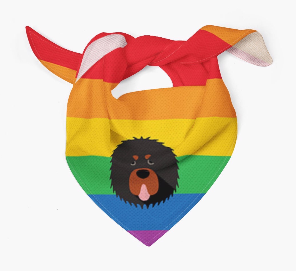 Colourful Rainbow Bandana with {breedFullName} Icon