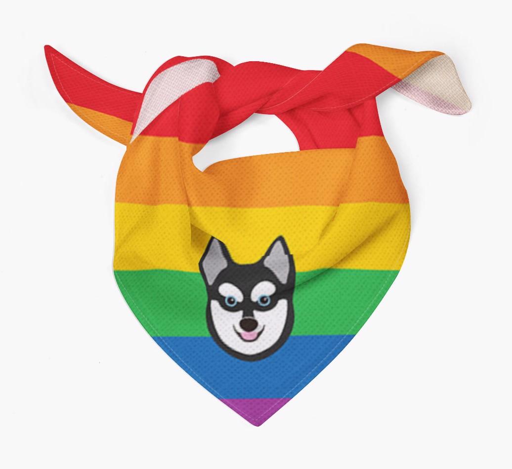 Colorful Rainbow Bandana with {breedFullName} Icon