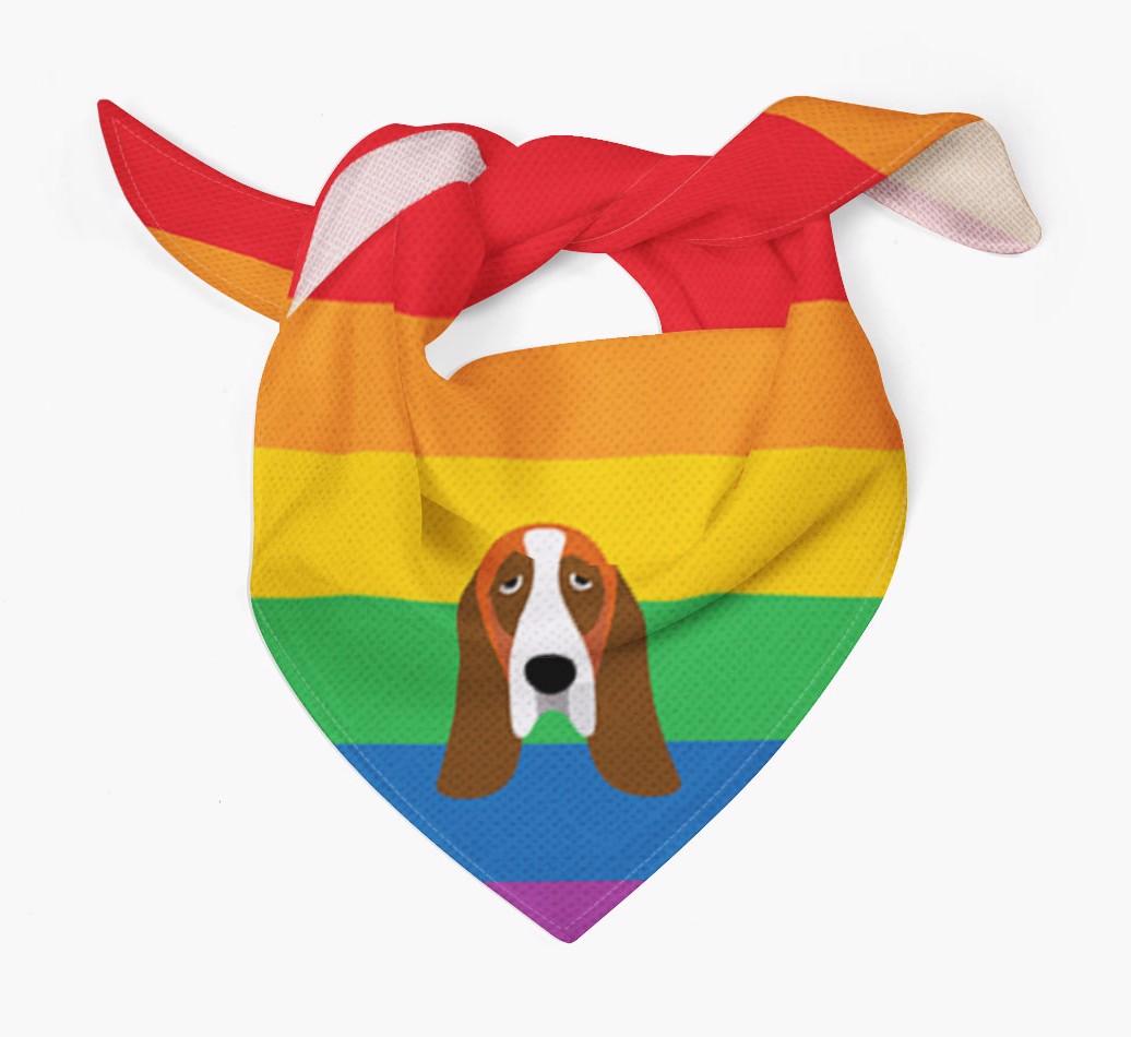 Colorful Rainbow Bandana with {breedFullName} Icon