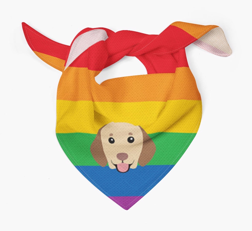 Colorful Rainbow Bandana with {breedFullName} Icon