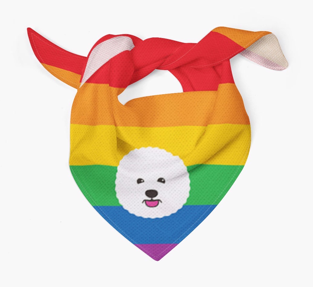 Colorful Rainbow Bandana with {breedFullName} Icon