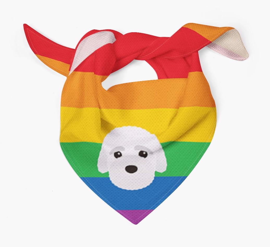 Colorful Rainbow Bandana with {breedFullName} Icon