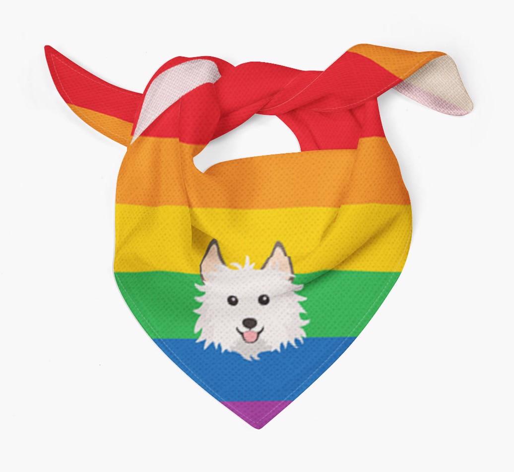 Colorful Rainbow Bandana with {breedFullName} Icon