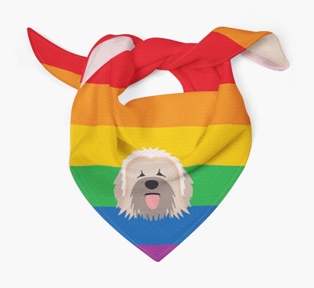 Colorful Rainbow Bandana with {breedFullName} Icon