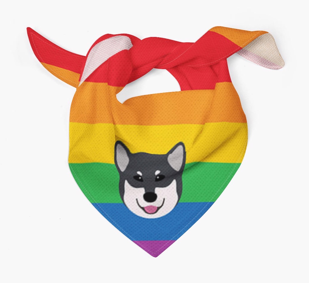 Colorful Rainbow Bandana with {breedFullName} Icon