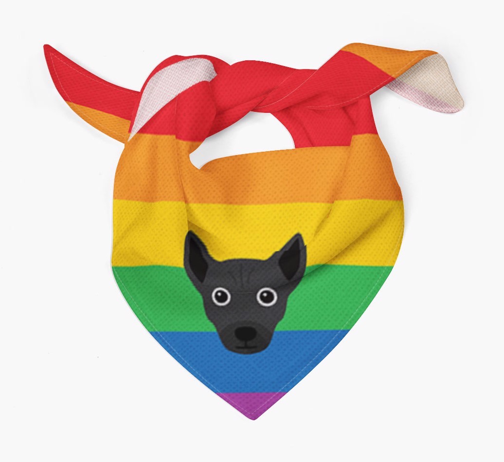 Colorful Rainbow Bandana with {breedFullName} Icon
