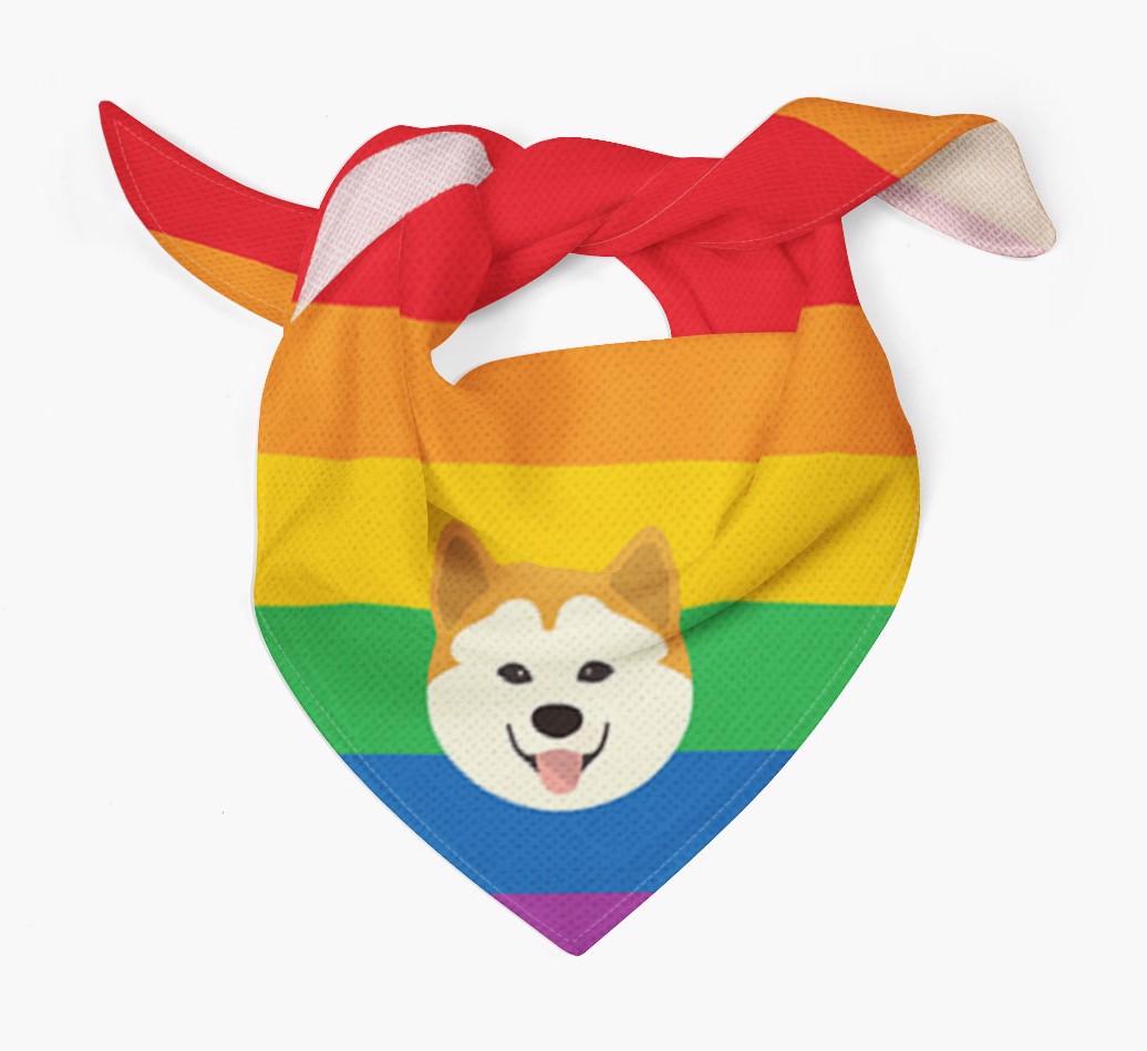 Colorful Rainbow Bandana with {breedFullName} Icon