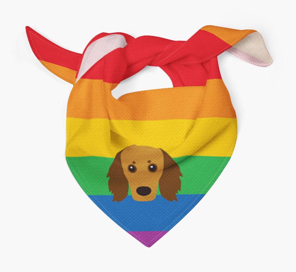 Colorful Rainbow Bandana with {breedFullName} Icon