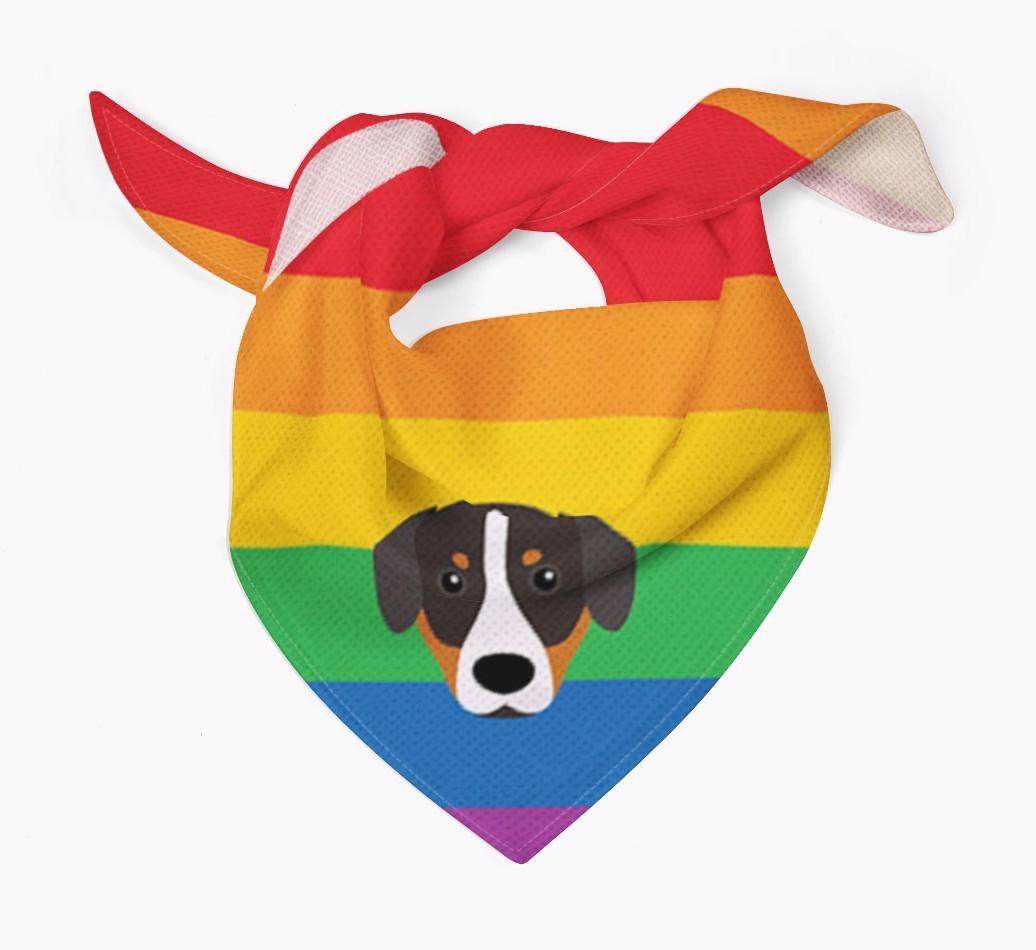 Colorful Rainbow Bandana with {breedFullName} Icon