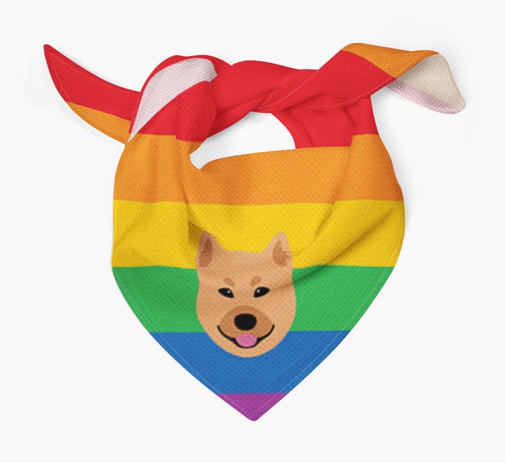 Colorful Rainbow Bandana with {breedFullName} Icon