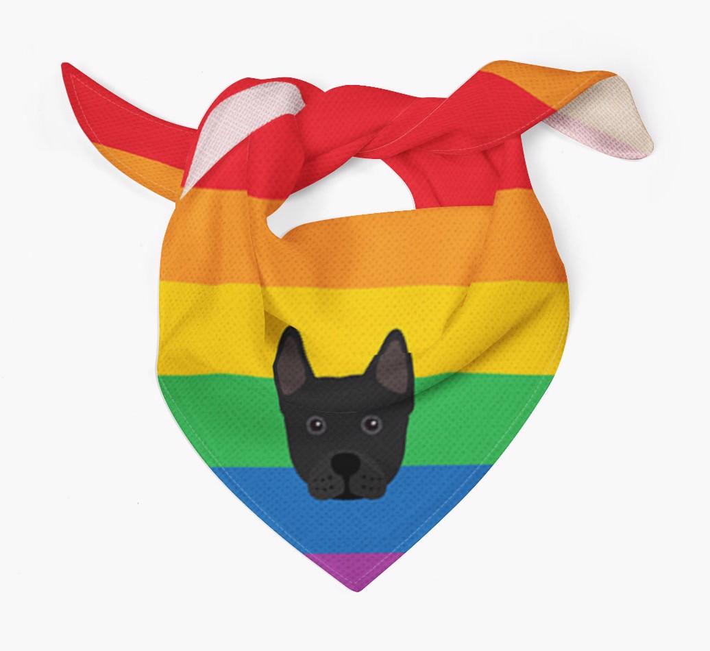 Colorful Rainbow Bandana with {breedFullName} Icon