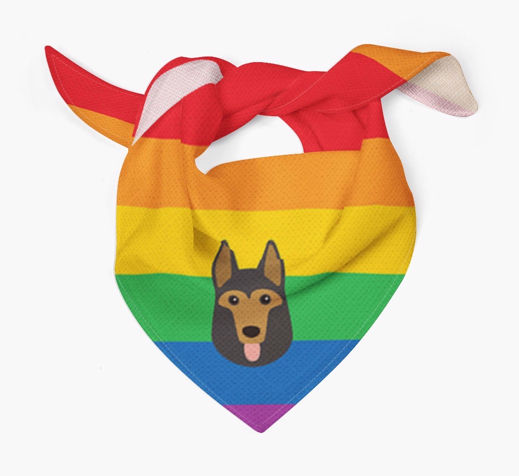 Colorful Rainbow Bandana with {breedFullName} Icon
