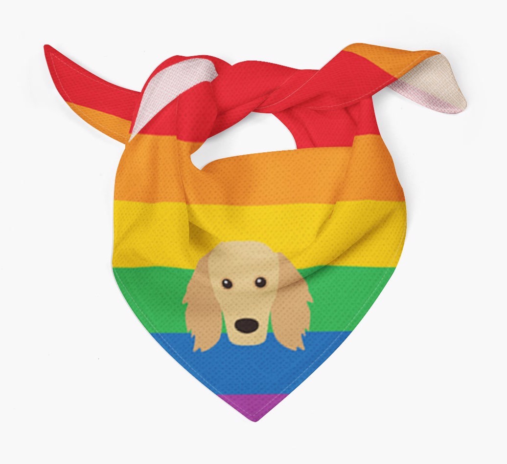 Colorful Rainbow Bandana with {breedFullName} Icon
