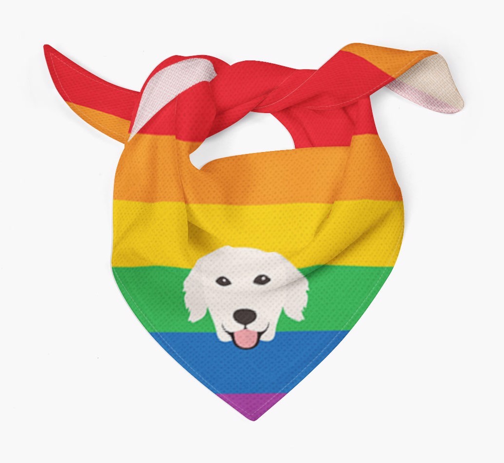 Colorful Rainbow Bandana with {breedFullName} Icon