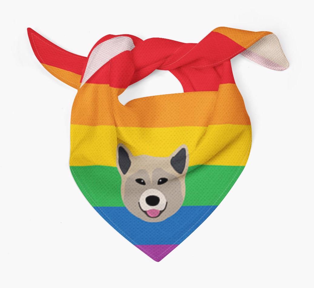 Colorful Rainbow Bandana with {breedFullName} Icon