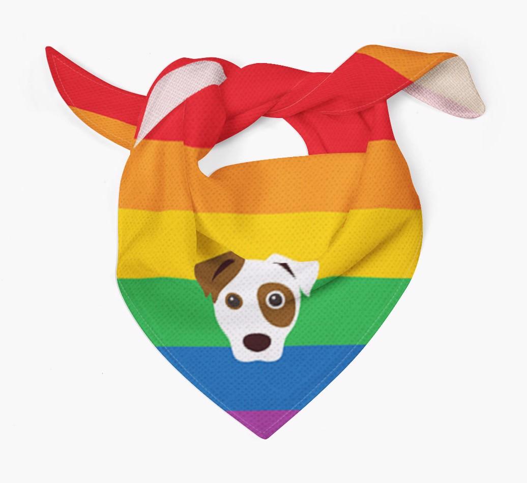 Colorful Rainbow Bandana with {breedFullName} Icon