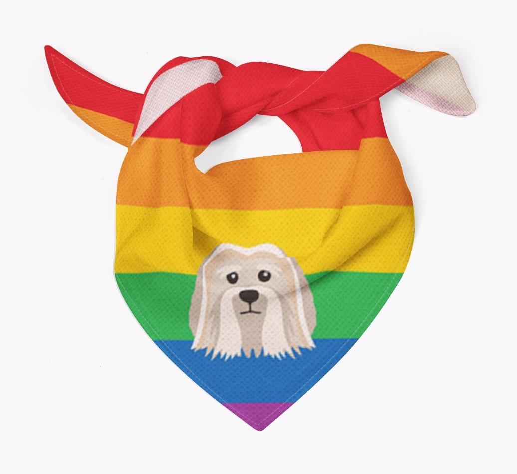 Colorful Rainbow Bandana with {breedFullName} Icon