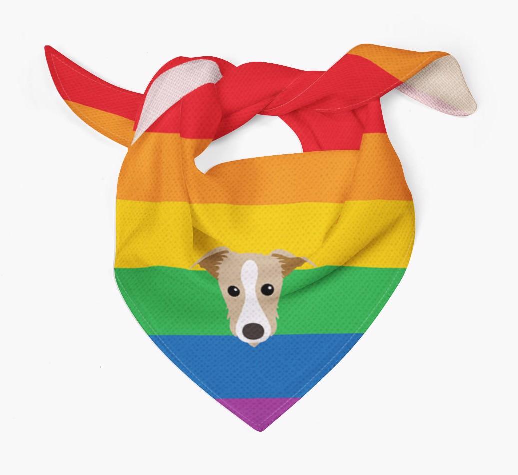 Colorful Rainbow Bandana with {breedFullName} Icon