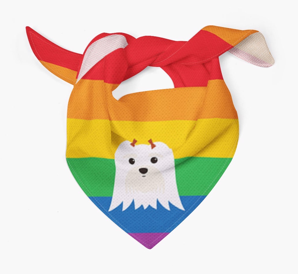 Colorful Rainbow Bandana with {breedFullName} Icon