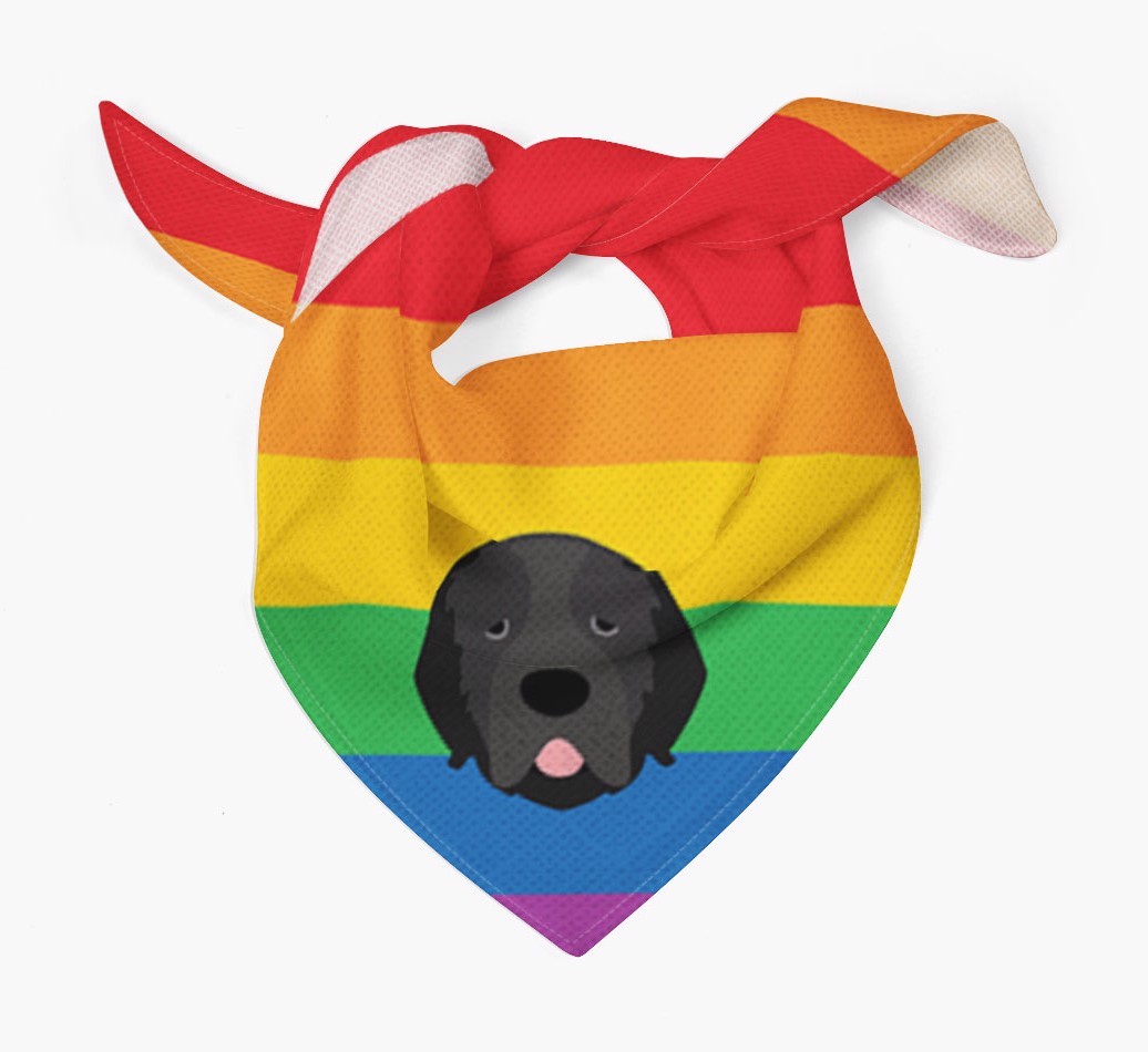 Colorful Rainbow Bandana with {breedFullName} Icon