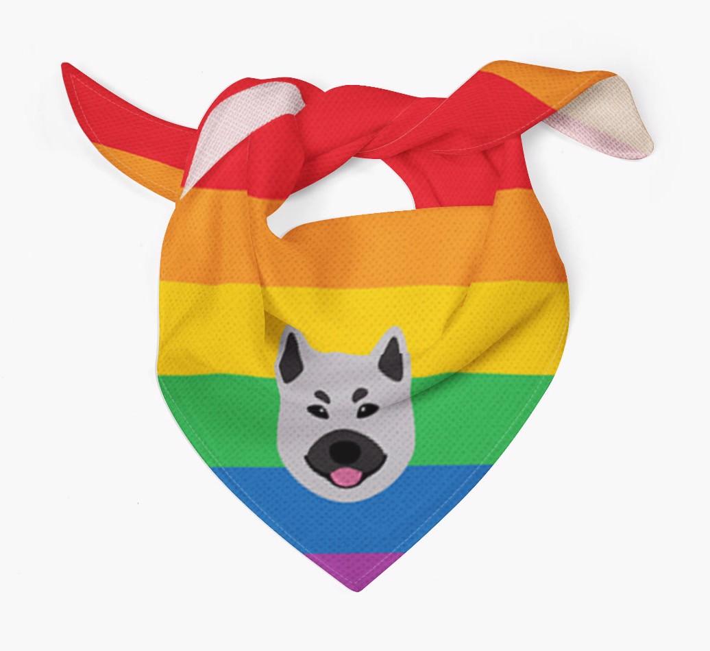 Colorful Rainbow Bandana with {breedFullName} Icon