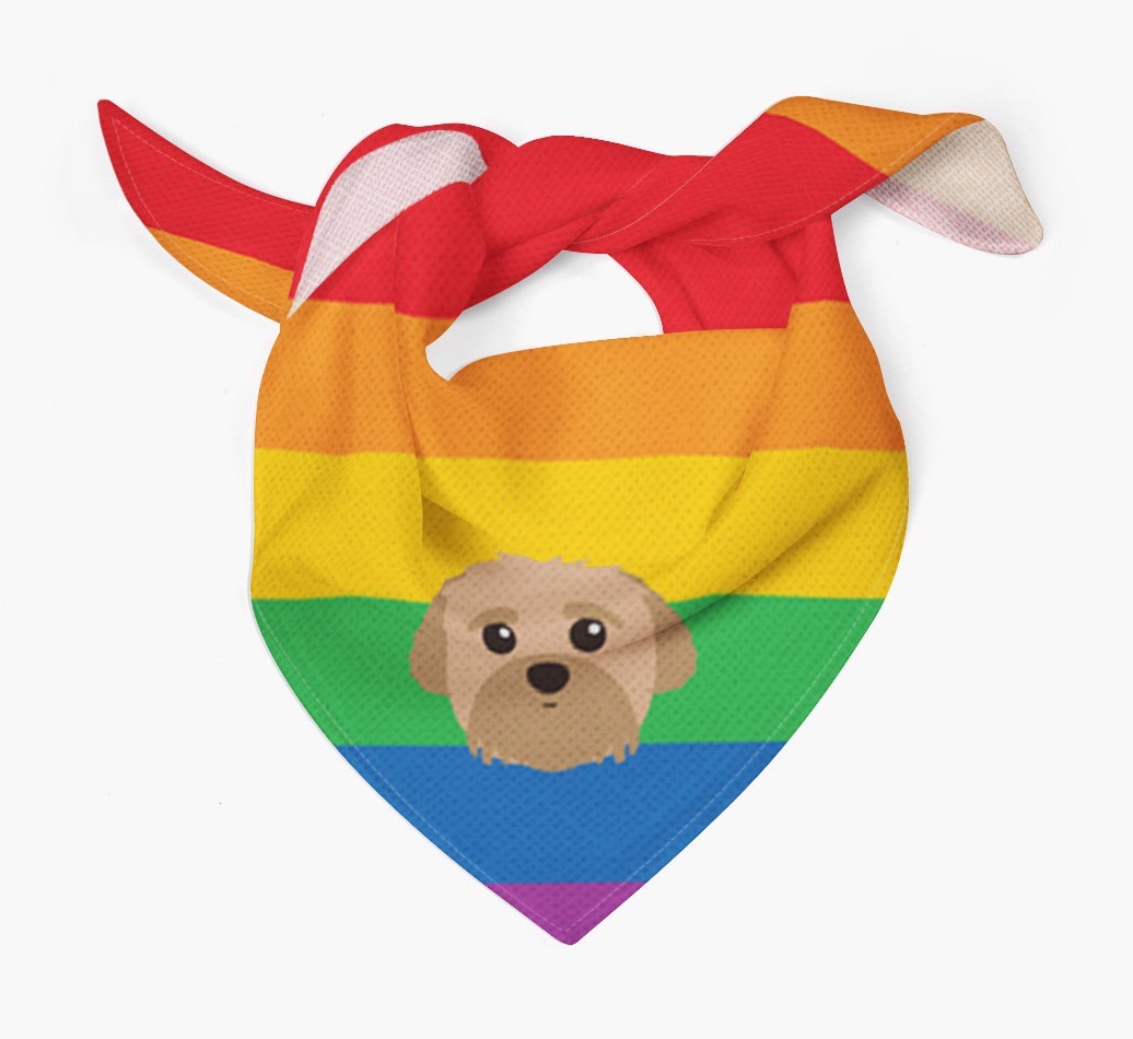 Colorful Rainbow Bandana with {breedFullName} Icon