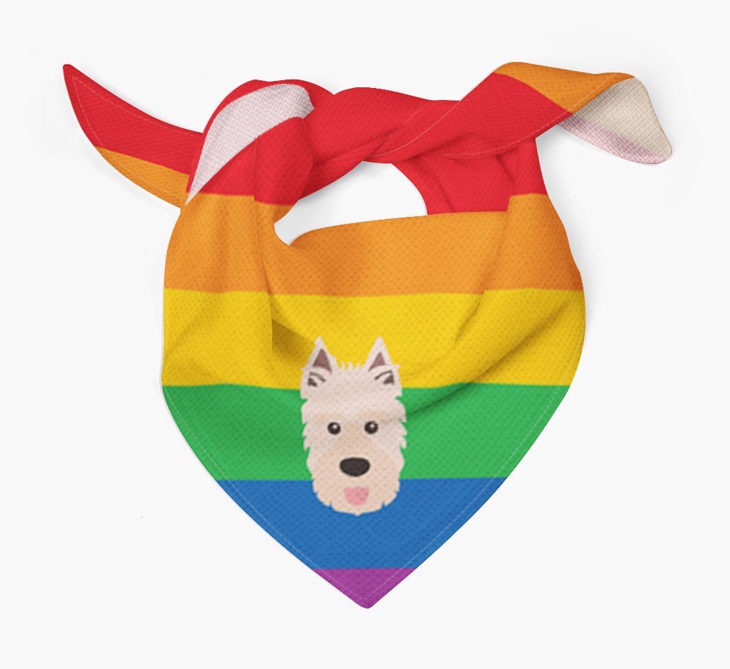 Colorful Rainbow Bandana with {breedFullName} Icon