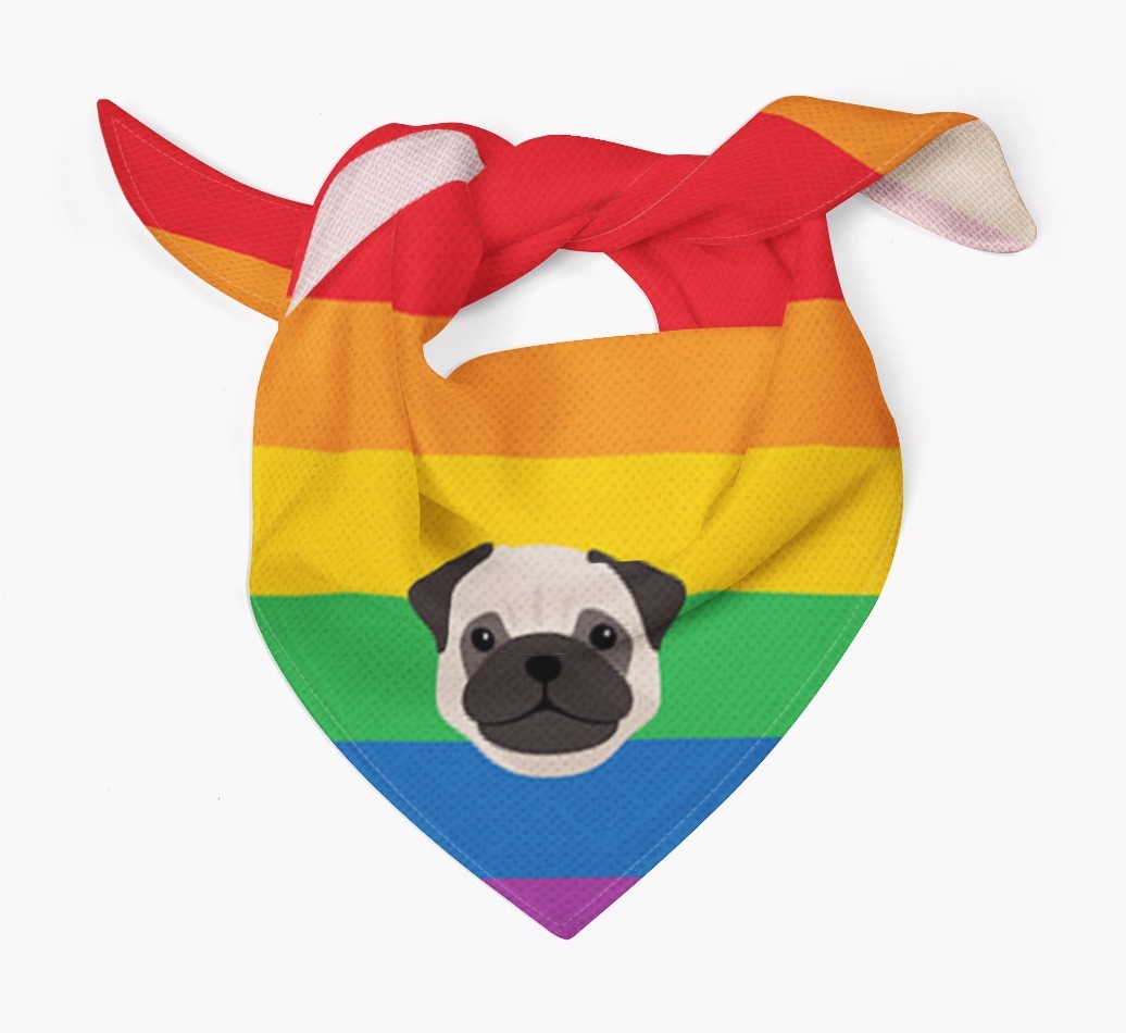 Colorful Rainbow Bandana with {breedFullName} Icon
