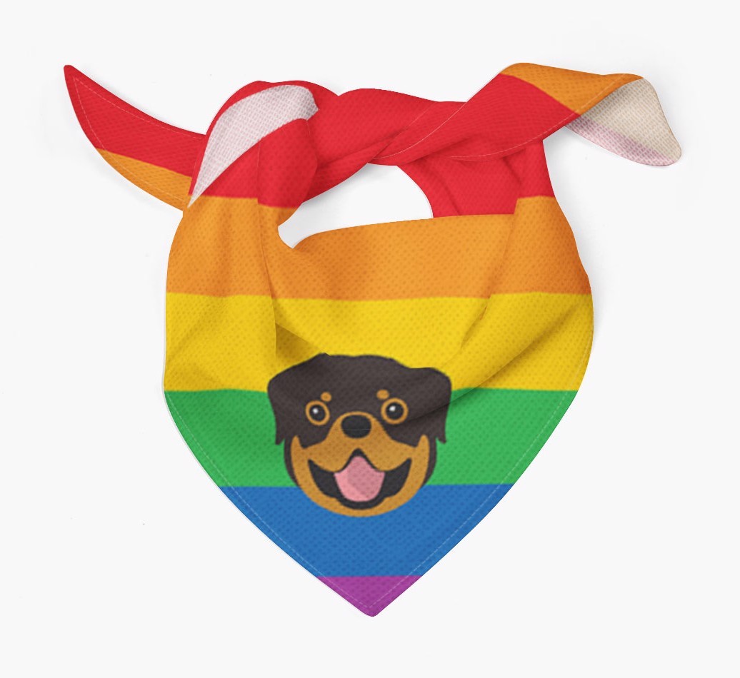 Colorful Rainbow Bandana with {breedFullName} Icon