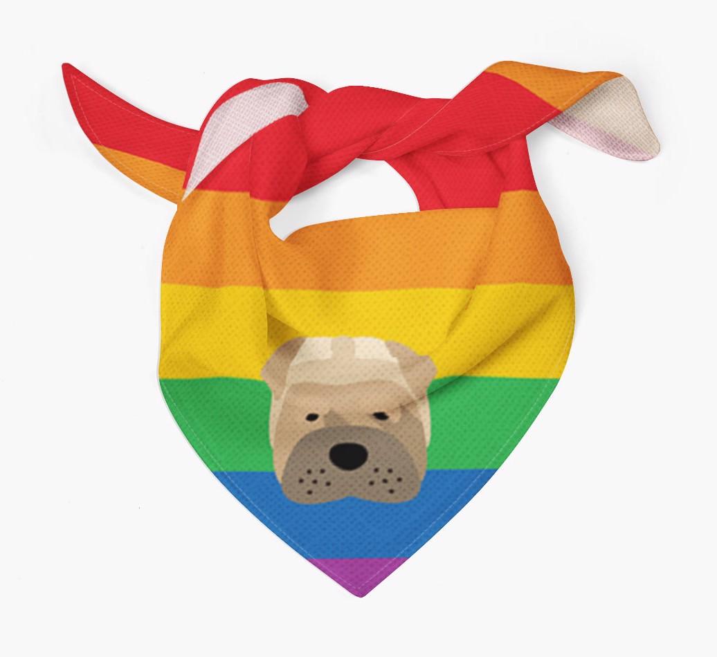 Colorful Rainbow Bandana with {breedFullName} Icon