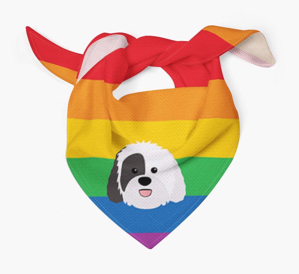 Colorful Rainbow Bandana with {breedFullName} Icon