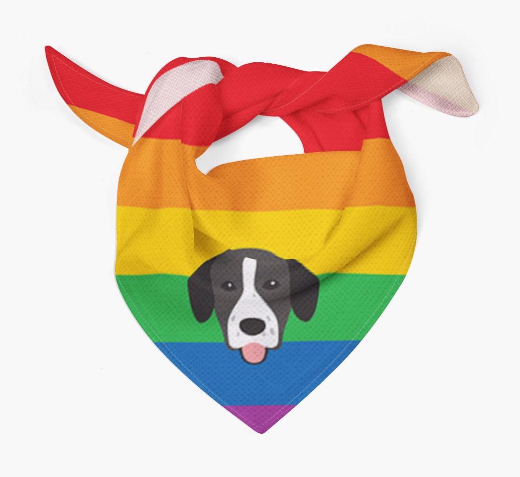 Colorful Rainbow Bandana with {breedFullName} Icon