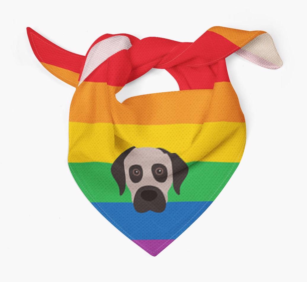 Colorful Rainbow Bandana with {breedFullName} Icon