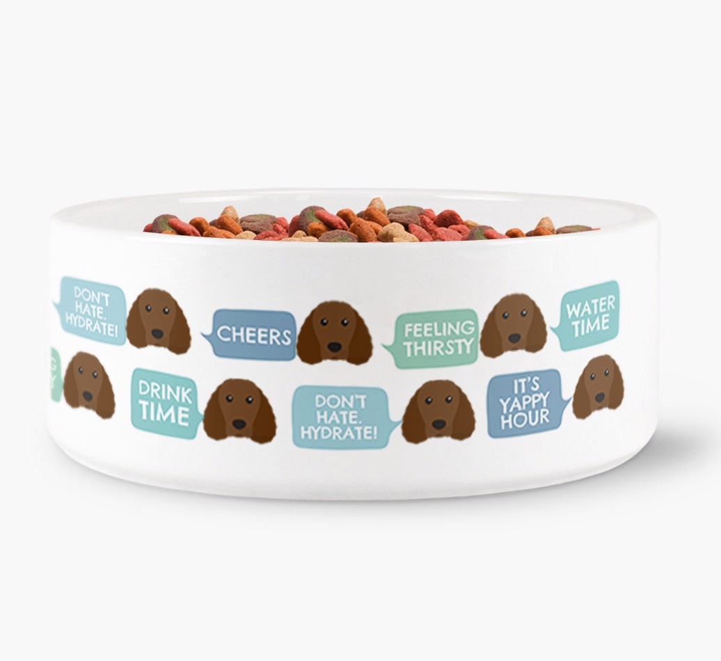 'Speech Bubble' - Personalized Dog Water Bowl for your {breedFullName}