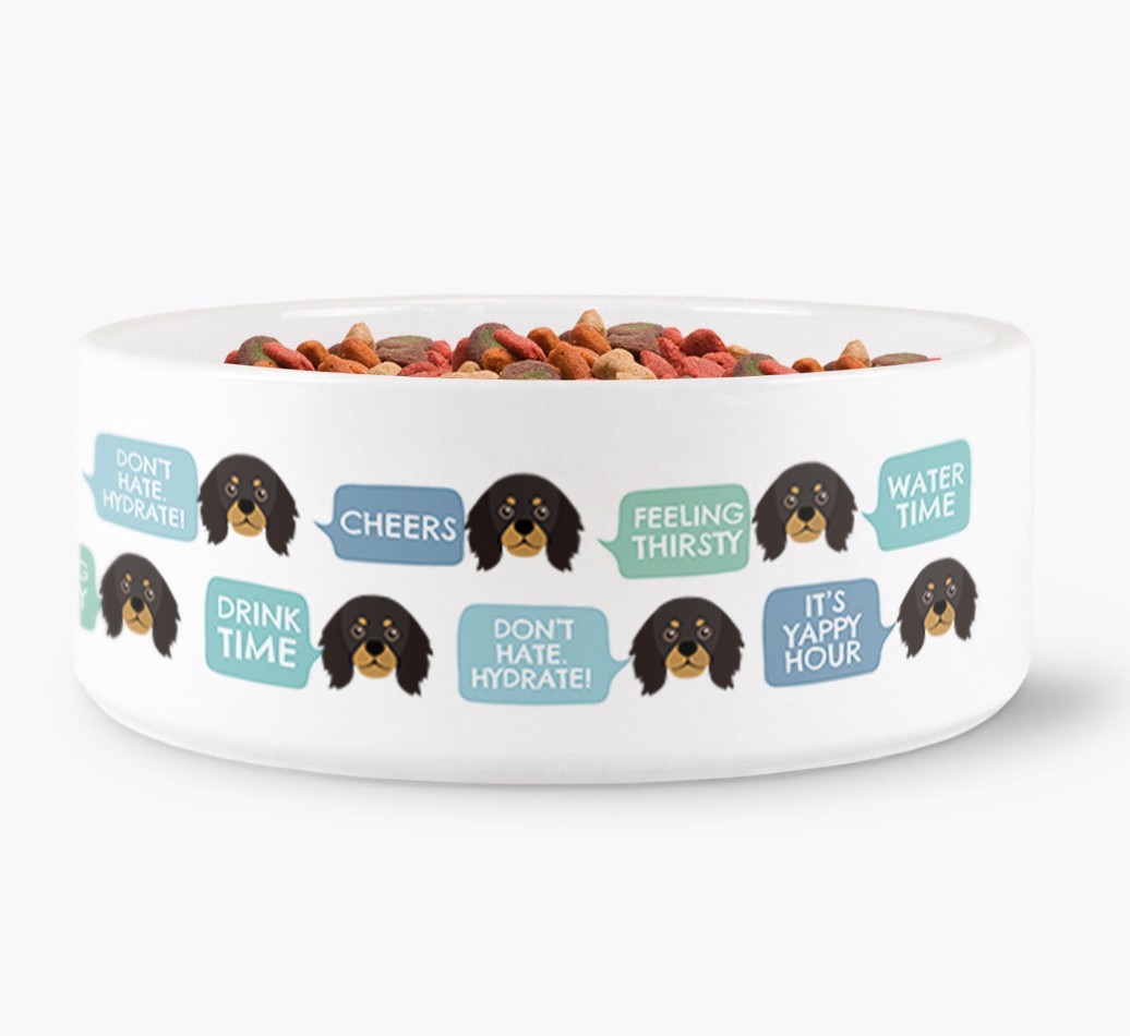 Speech Bubble Dog Water Bowl for your {breedFullName}
