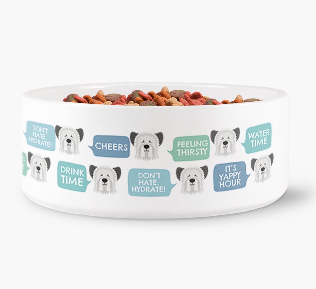 Speech Bubble Dog Water Bowl for your {breedFullName}
