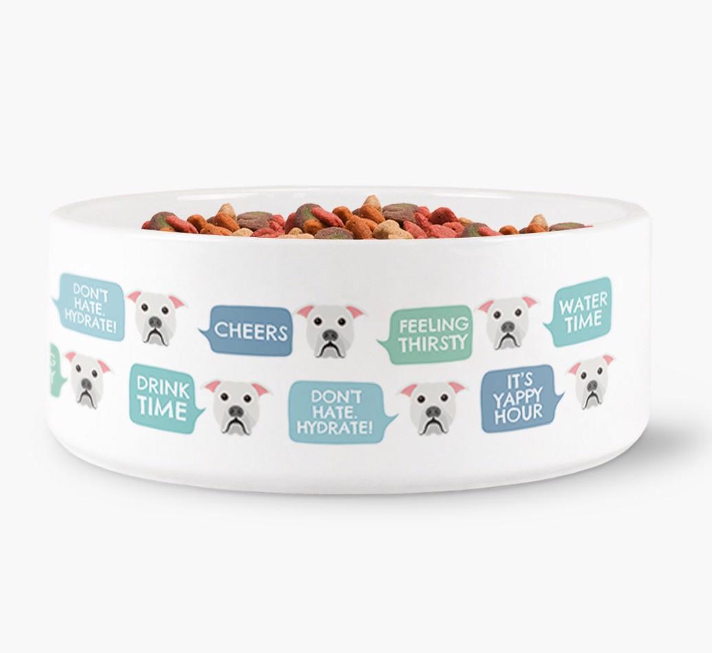 'Speech Bubble' - Personalized Dog Water Bowl for your {breedFullName}