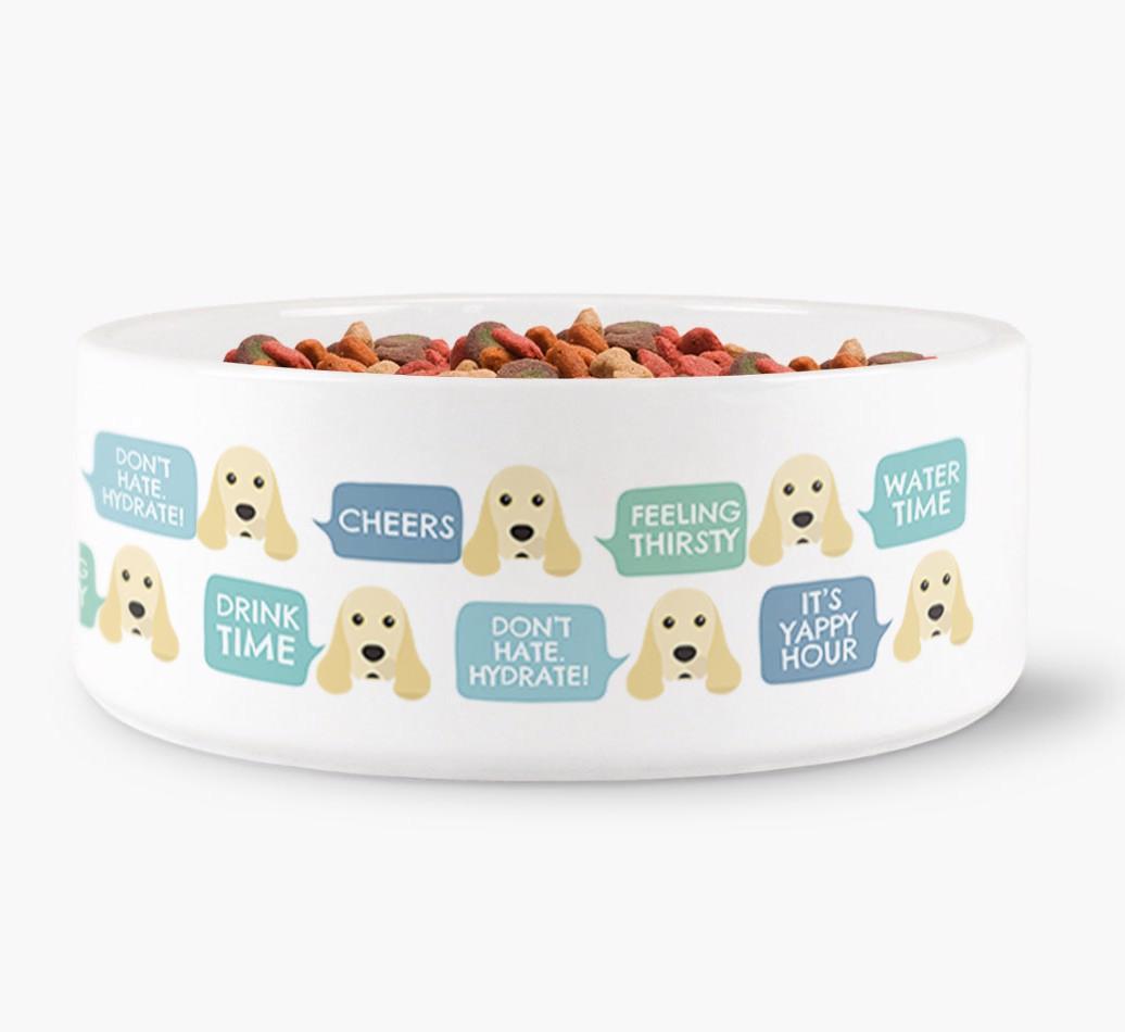 'Speech Bubble' - Personalized Dog Water Bowl for your {breedFullName}