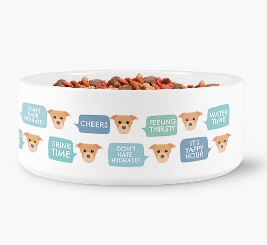 'Speech Bubble' - Personalized Dog Water Bowl for your {breedFullName}