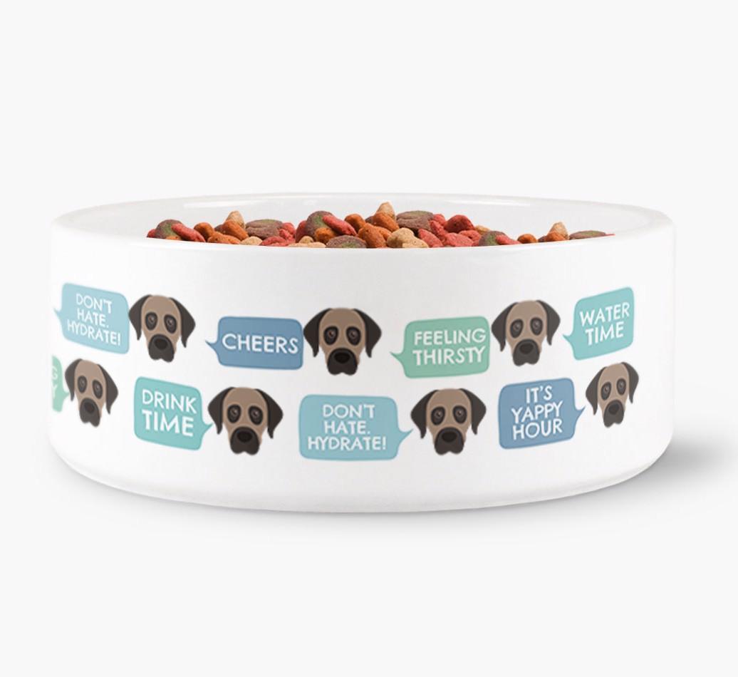 'Speech Bubble' - Personalized Dog Water Bowl for your {breedFullName}
