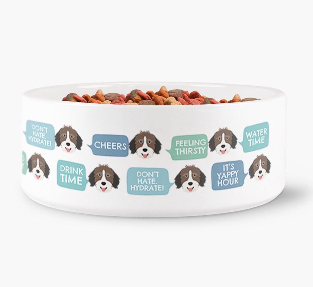 'Speech Bubble' - Personalized Dog Water Bowl for your {breedFullName}