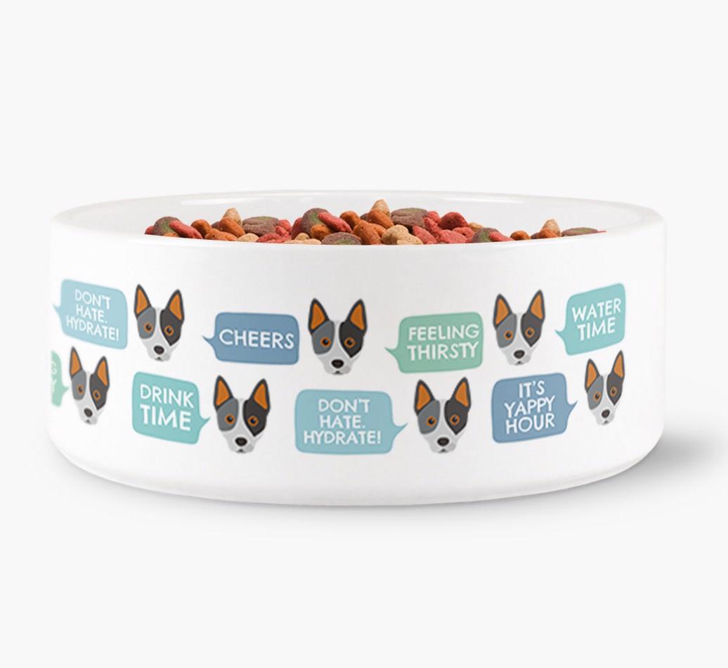 'Speech Bubble' - Personalized Dog Water Bowl for your {breedFullName}