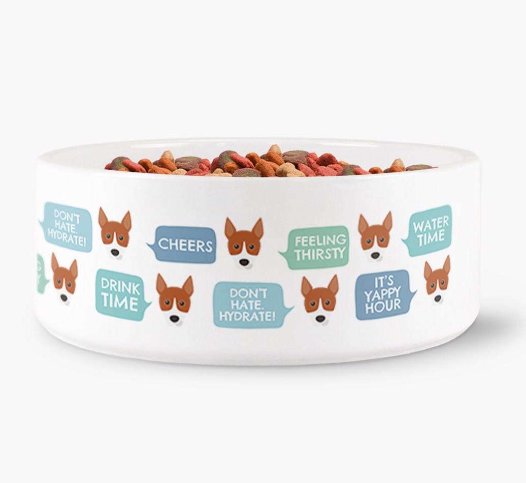 'Speech Bubble' - Personalized Dog Water Bowl for your {breedFullName}