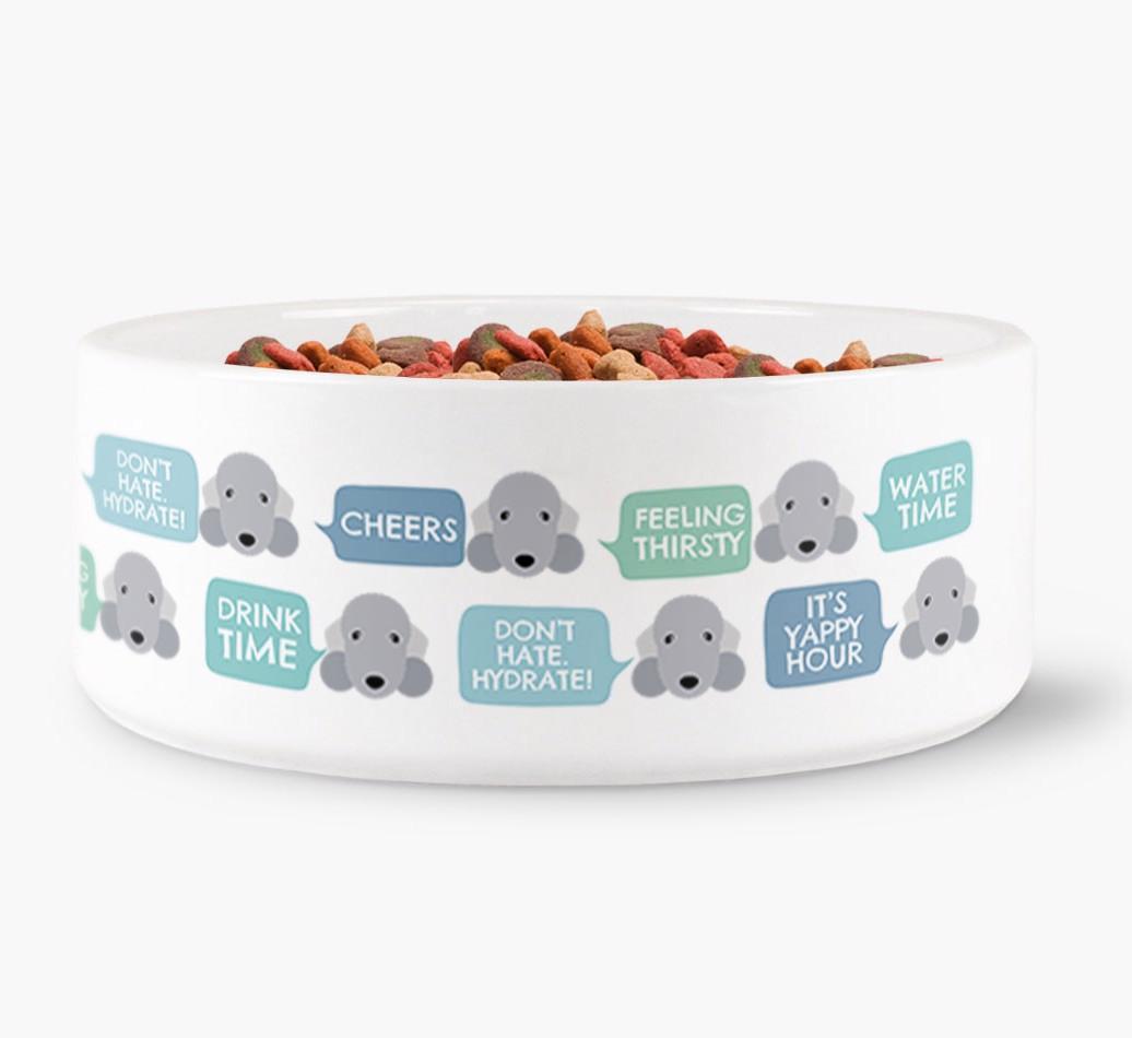 'Speech Bubble' - Personalized Dog Water Bowl for your {breedFullName}
