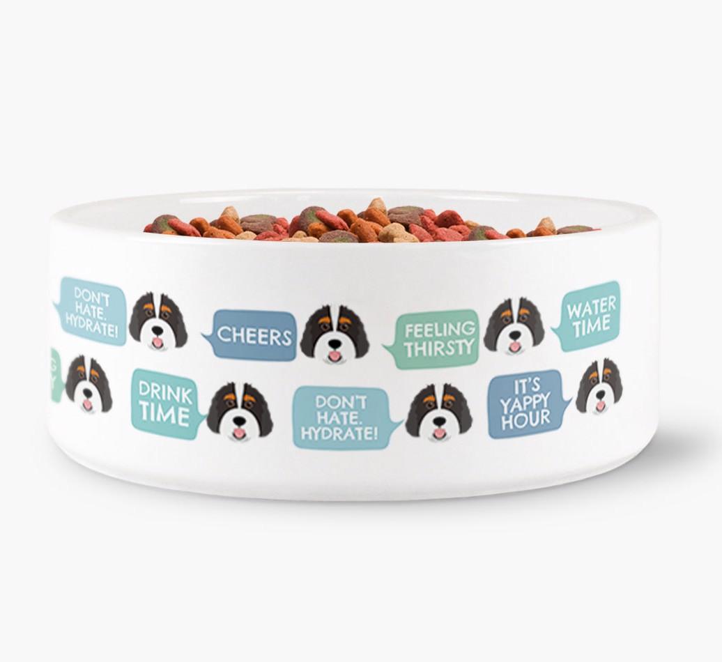 'Speech Bubble' - Personalized Dog Water Bowl for your {breedFullName}