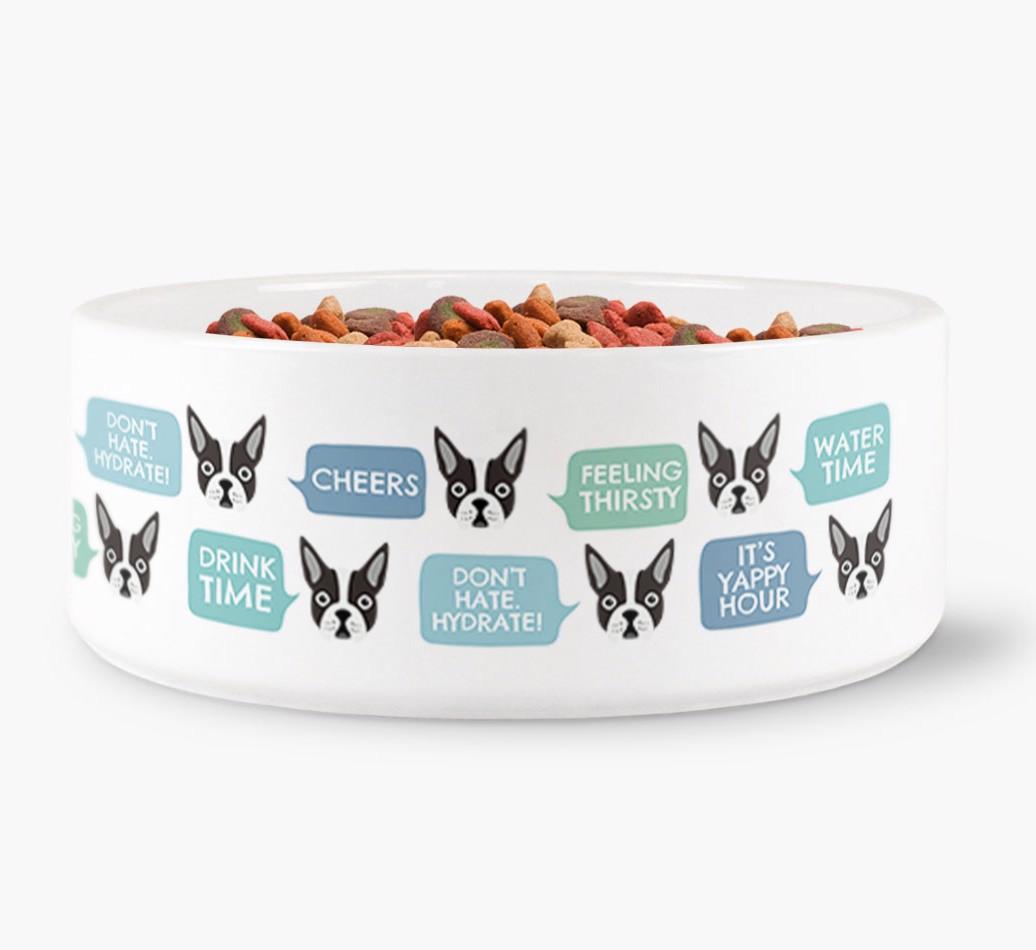 'Speech Bubble' - Personalized Dog Water Bowl for your {breedFullName}
